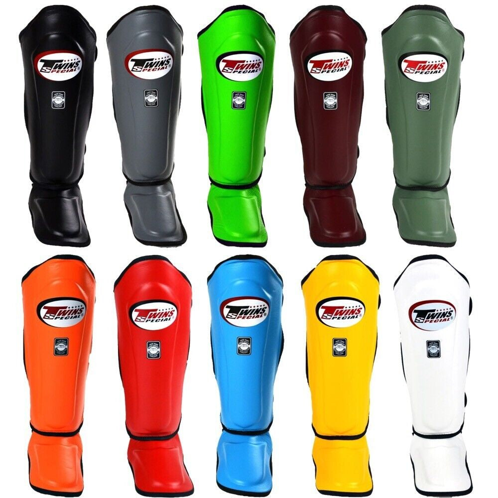 Twins Double Padded Shin Guards Muay Thai Shin Pads Kickboxing Leg Shinguards