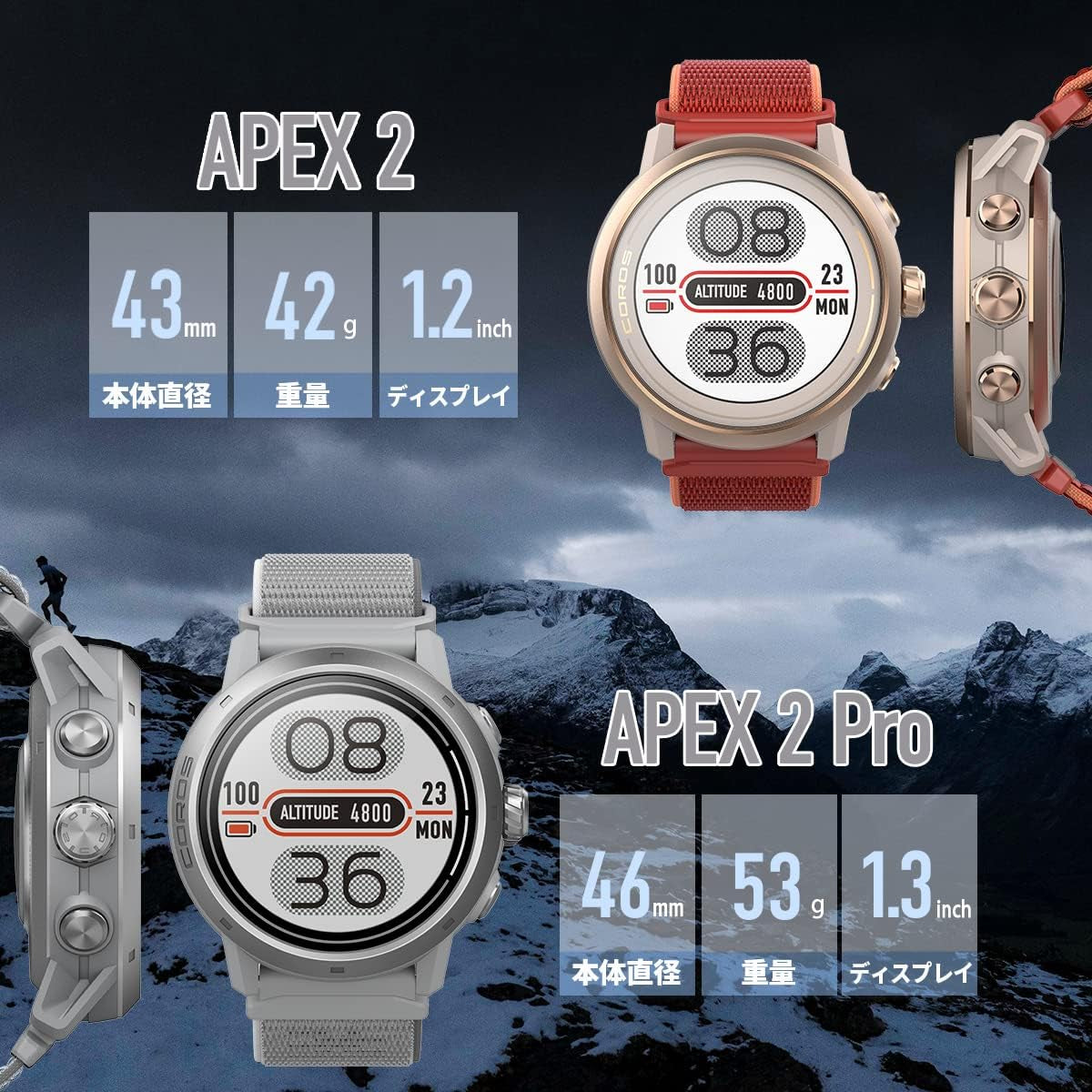 APEX 2 Pro GPS Outdoor Running Watch with Next-Gen Heart Rate Monitor, Dual Frequency GNSS, 75 Hrs GPS Battery, 30 Day Regular Use, Sapphire Glass, and Global Offline Map Navigation - Pink