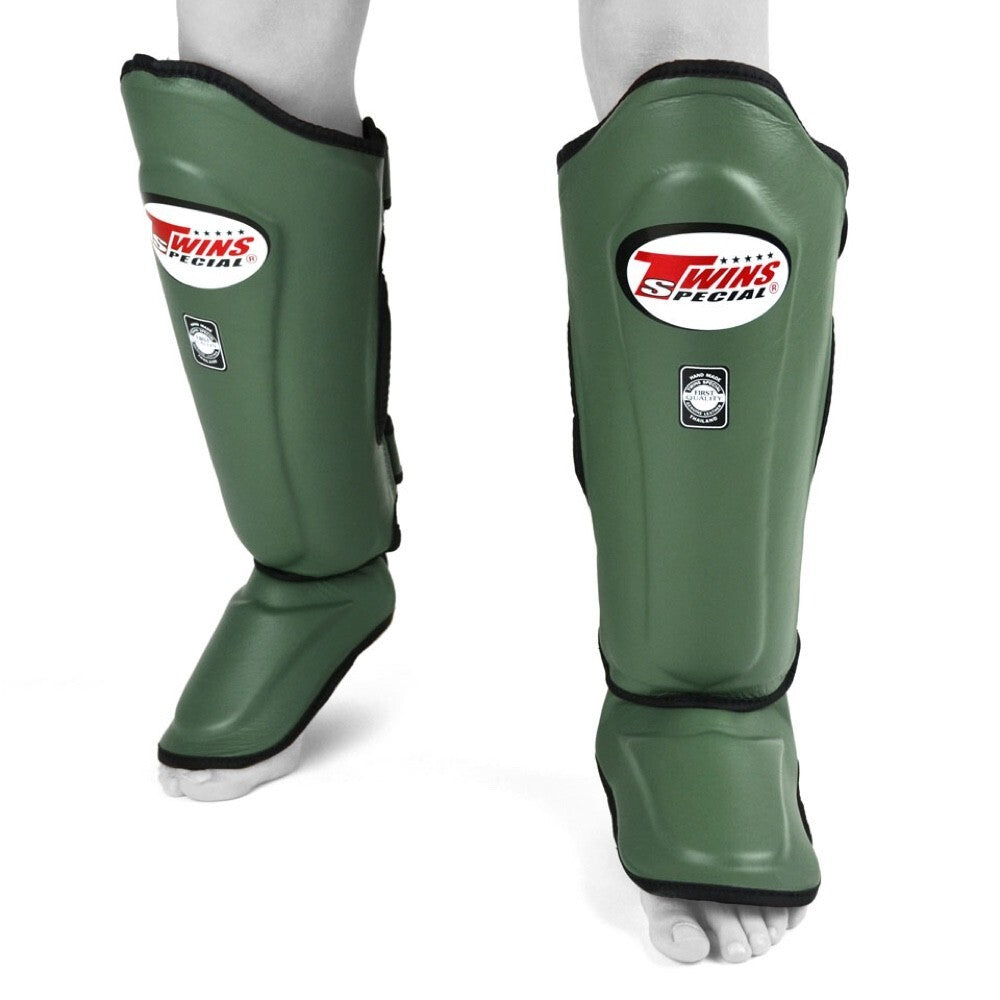 Twins Double Padded Shin Guards Muay Thai Shin Pads Kickboxing Leg Shinguards