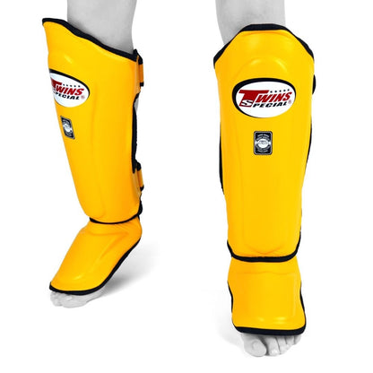 Twins Double Padded Shin Guards Muay Thai Shin Pads Kickboxing Leg Shinguards