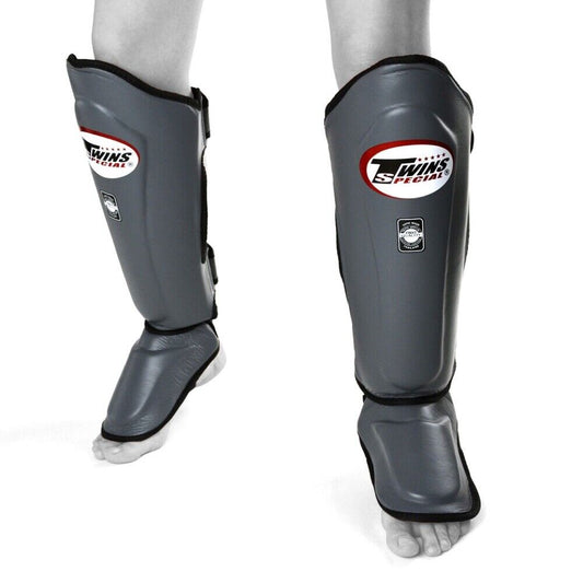 Twins Double Padded Shin Guards Muay Thai Shin Pads Kickboxing Leg Shinguards